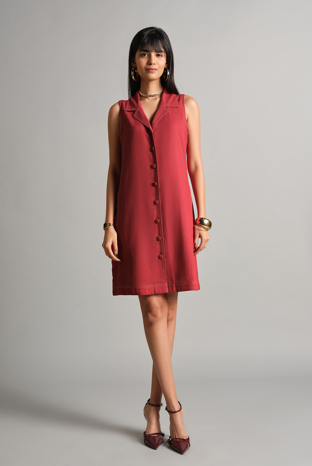 Brio Rust Shift Dress