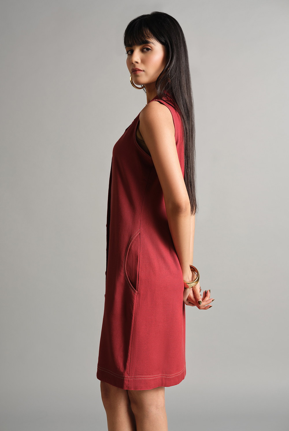 Brio Rust Shift Dress - Image 3
