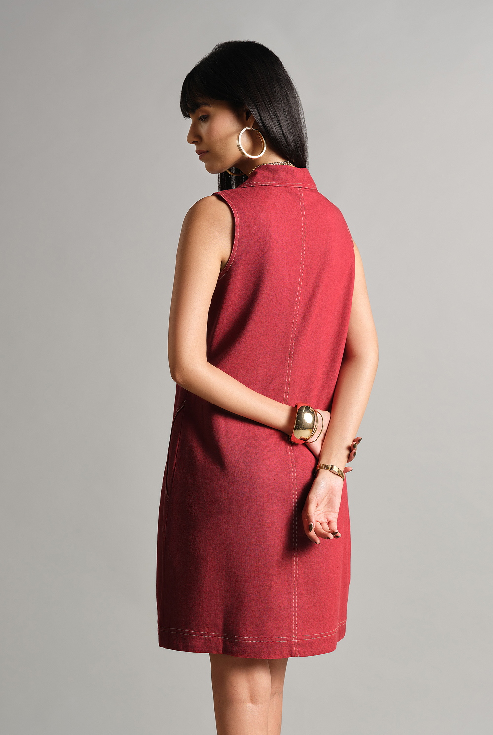 Brio Rust Shift Dress - Image 4